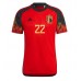 Fotbalové Dres Belgie Charles De Ketelaere #22 Domácí MS 2022 Krátký Rukáv